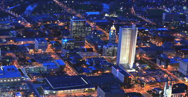 Downtown Fort Wayne at Night